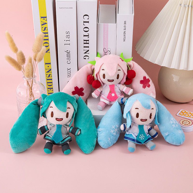 Mini Miku Plush Cute Sitting Doll