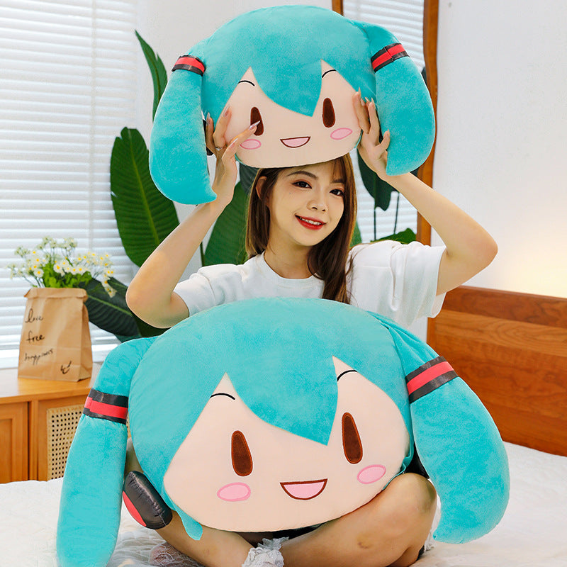 Hatsune Miku Holding Plush Pillow