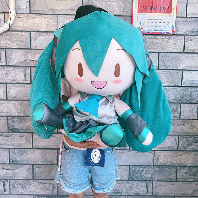 50cm Turquoise Hatsune Miku Sitting Doll Plush