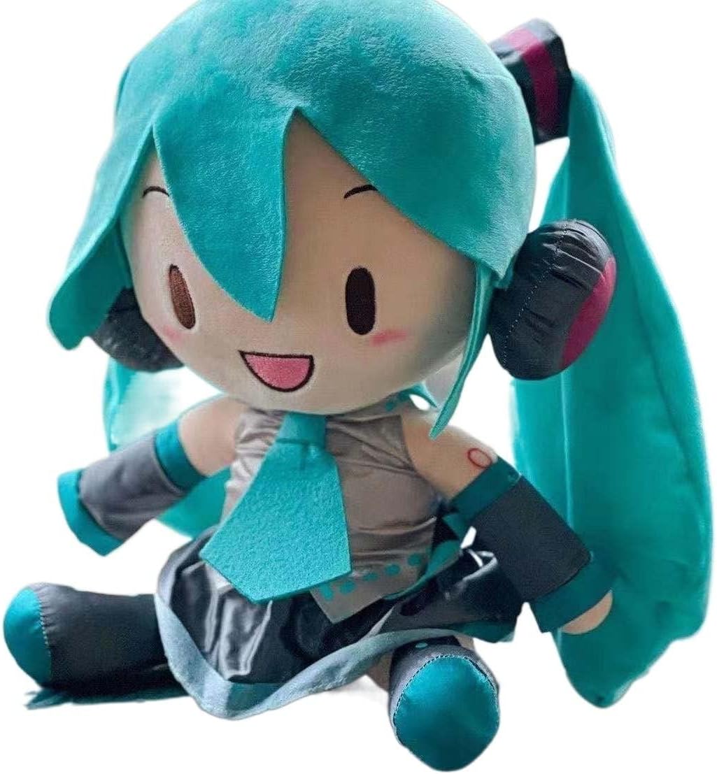 32cm Turquoise Hatsune Miku Sitting Doll Plush