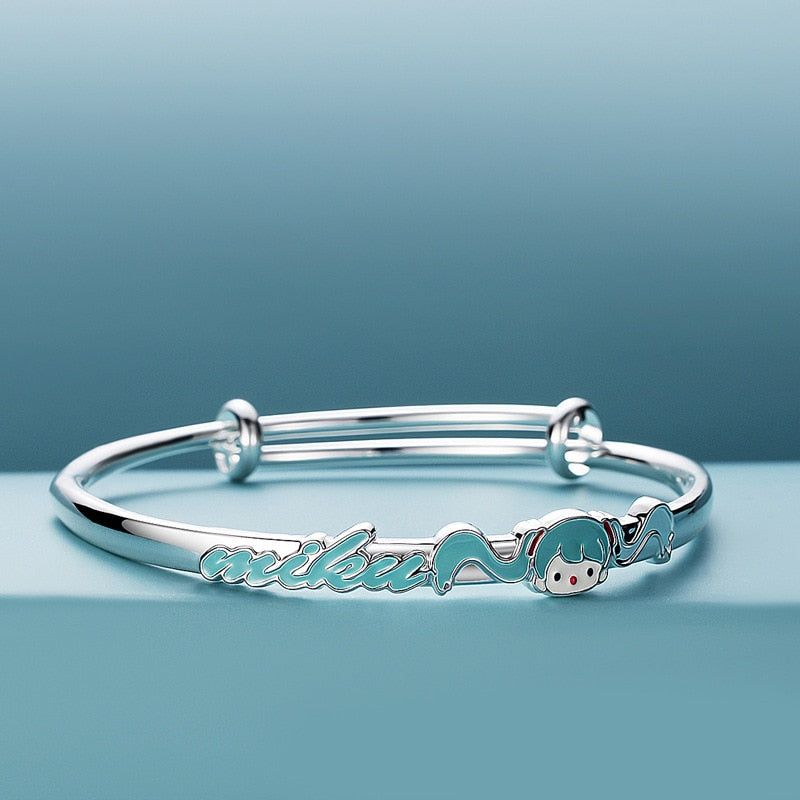 Hatsune Miku  Silver Blue Bracelets