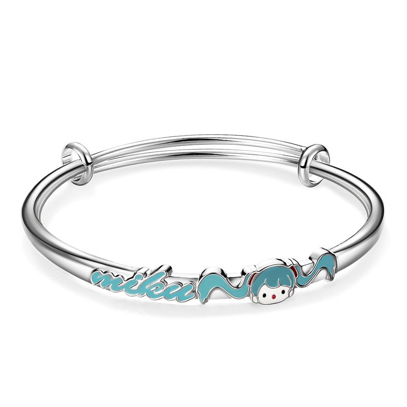 Hatsune Miku  Silver Blue Bracelets