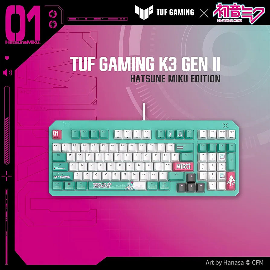 Hatsune Miku keyboard-ASUS TUF Gaming K3 Gen II