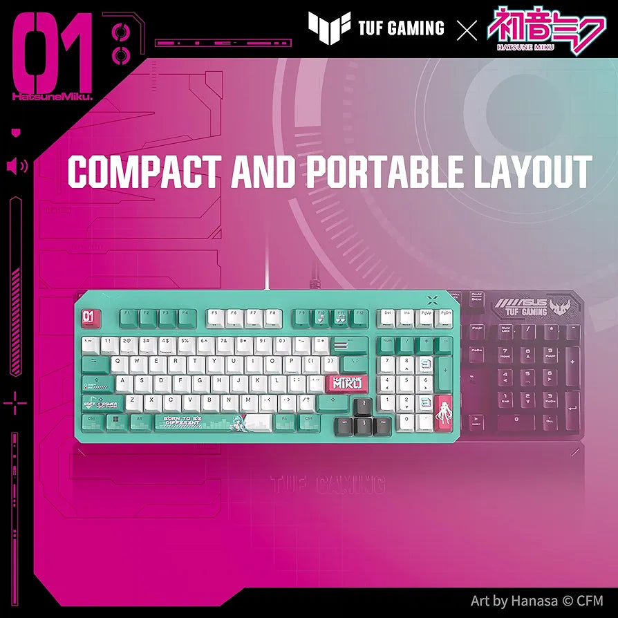 Hatsune Miku keyboard-ASUS TUF Gaming K3 Gen II