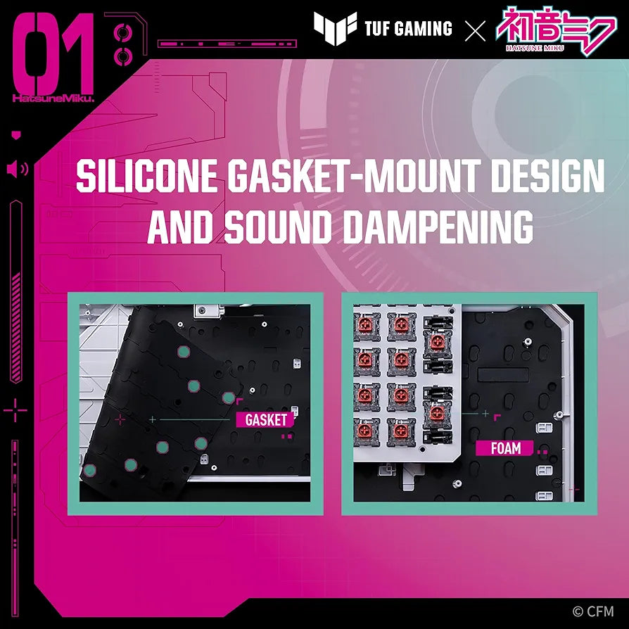 Hatsune Miku keyboard-ASUS TUF Gaming K3 Gen II