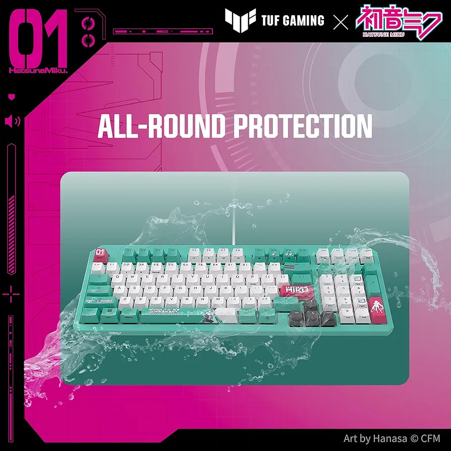 Hatsune Miku keyboard-ASUS TUF Gaming K3 Gen II