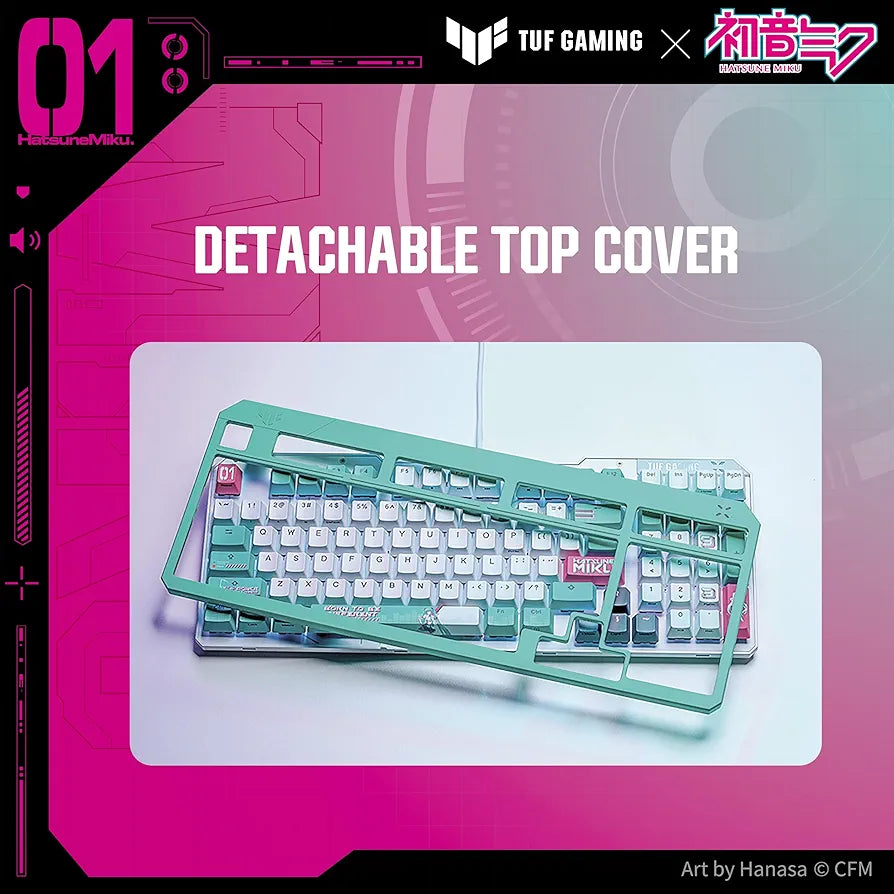 Hatsune Miku keyboard-ASUS TUF Gaming K3 Gen II