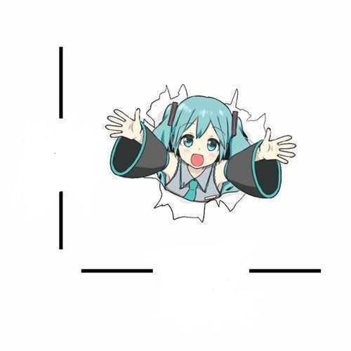 Hatsune Miku Waterproof Cute Sticker Big Size
